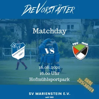 Matchday! 
Zweites Testspiele nach der Corona-Pause! 🤙🏻
Wir freuen uns auf unsere Gäste vom @tsv_gaimersheim_fussball....