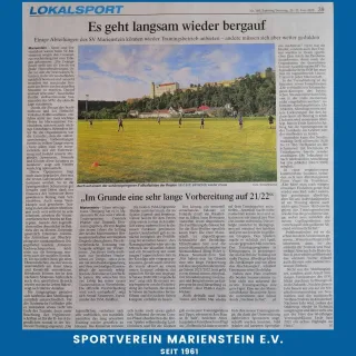 Unser SVM im Juni 2020
Es geht langsam wieder bergauf!
. 
Vielen Dank an unseren Vereinsreporter Jonny für die Artikel i...