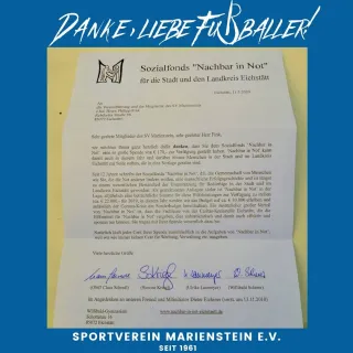 Anderen helfen!
Danke liebe Fußballer!
@dievorstaedter
🔵⚪
#SVM
#vorstädter
#aufgehtssvm
#sportverein 
#Rebdorf
#Marien...