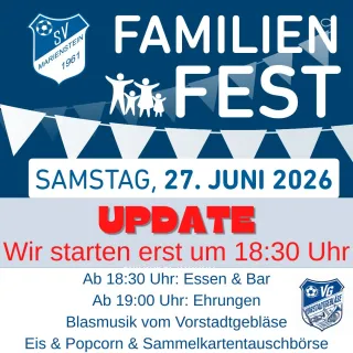 🚨Aufgrund der hohen Temperaturen gibt es ein paar Änderungen für unser Fest am Samstag🚨
.
Wir starten später, die Spie...
