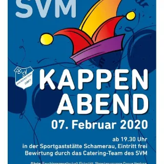 Save the date, es ist wieder soweit!
Wir rocken die Schamerau am 07.02.2020 ab 19.30 Uhr!
Eintritt frei! 
#SVM 
#kappena...